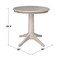 International Concepts Round 30 in Round Top Pedestal Table, 28.9 inH, Washed Gray Taupe, 30 in W, 30 in L, 29.9 in H K09-30RT-27B - alternate 4